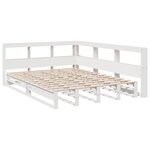 vidaXL Lit bibliothèque sans matelas blanc 140x190 cm bois pin massif