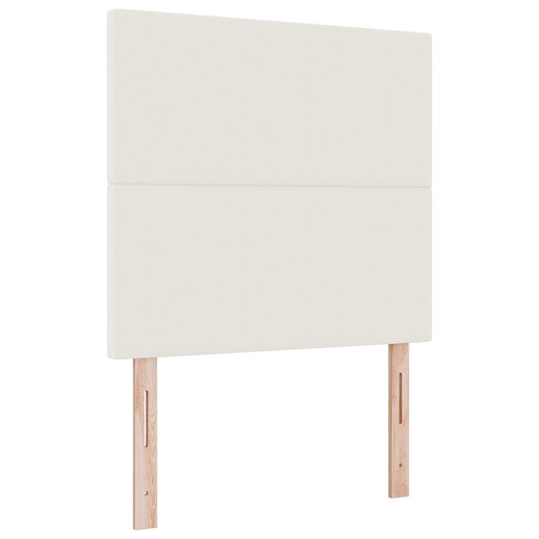 Tête de lit LED vidaXL Crème 80 cm en velours côtelé