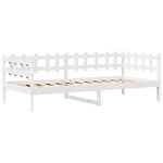 vidaXL Lit de jour et tiroirs sans matelas blanc 80x200 cm bois massif