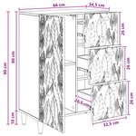 vidaXL Buffet Chêne fumé 66 x 34 5 x 90 cm Bois d'ingénierie