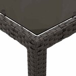 vidaXL Ensemble à manger de jardin coussins 7Pièces Noir Résine tressée