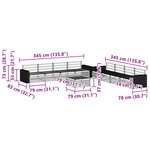 vidaXL Ensemble de canapés d'extérieur 9 pc Naturel