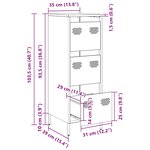 vidaXL Buffet haut blanc 39x35x103 5 cm acier