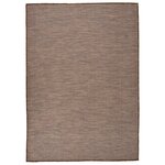 vidaXL Tapis à tissage plat d'extérieur 140x200 cm Marron