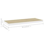 vidaXL Étagère flottante murale chêne et blanc 80x23 5x3 8 cm MDF