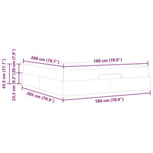 vidaXL Cadre de lit avec matelas avec matelas 2 Pièces Gris Foncé tissu