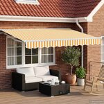 vidaXL Auvent rétractable électrique Jaune et blanc 2 5 x 2 m