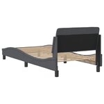 vidaXL Cadre de lit sans matelas gris foncé 80x200 cm velours