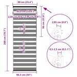 vidaXL Store zèbre gris clair largeur du tissu 85 9 cm polyester