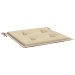 vidaXL Coussins de chaise jardin lot de 6 beige 50x50x4cm tissu oxford