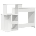 vidaXL Bureau avec Rangement Blanc 120.5x44x88.5 cm Bois