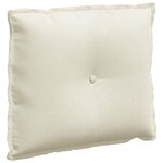 vidaXL Coussin de Dos Crème 60 x 50 cm Tissu en velours côtelé