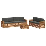 vidaXL Ensembles de canapés 8 pc Naturel et Anthracite