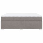 vidaXL Sommier à lattes de lit avec matelas Taupe 200x200 cm Tissu