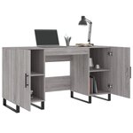 vidaXL Bureau sonoma gris 140x50x75 cm bois d'ingénierie