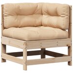 vidaXL Salon de jardin 7 Pièces avec coussins Bois de pin massif