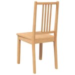 vidaXL Chaises à manger 2 Pièces bois massif naturel caoutchouc