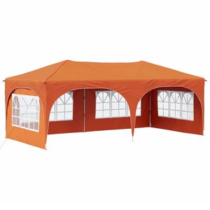 vidaXL Tente de fête pop-up 575 x 288 x 245 cm Orange Tissu Oxford