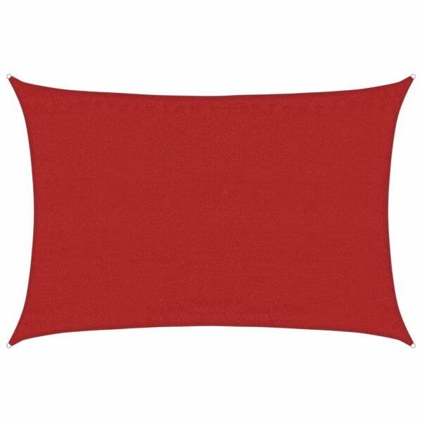 vidaXL Voile d'ombrage 160 g/m² Rouge 3 5x5 m PEHD