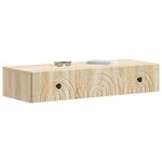 vidaXL Table d'appoint murale Chêne Sonoma 87 5 x 34 5 x 17 cm