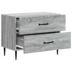 vidaXL Cabinet de chevet avec tiroir Sonoma gris 62 x 34 5 x 47 5 cm