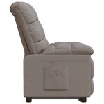 vidaXL Fauteuil inclinable Taupe Tissu