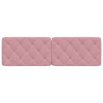 vidaXL Coussin de tête de lit rose 160 cm velours