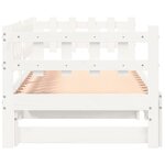 vidaXL Lit coulissant sans matelas blanc 2x(80x200) cm Bois massif