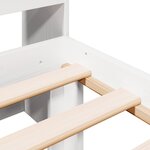 vidaXL Lit bibliothèque sans matelas blanc 90x200cm bois de pin massif