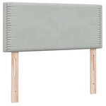 vidaXL Sommier à lattes de lit et matelas et LED gris clair 80x220 cm velours