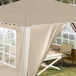 vidaXL Tente de fête pop-up 288 x 288 x 245 cm Crème Tissu Oxford