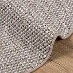 vidaXL Tapis de surface Rond HUARTE Crème et Taupe Ø 160 CM Polyester