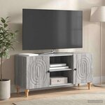 vidaXL Meuble TV 102 x 34 5 x 50 cm Sonoma gris Bois d'ingénierie