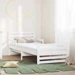 vidaXL Cadre de lit avec matelas extensible Blanc 80 x 200 cm