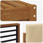vidaXL Ensemble de canapés d'extérieur 4 pc Naturel et Beige