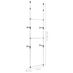 vidaXL Système de garde-robe télescopique avec barres Aluminium