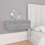 vidaXL Tables de chevet flottantes 2 Pièces Sonoma gris 40x30x15 cm