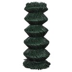 vidaXL Clôture à mailles losangées Acier 0 8x25 m Vert