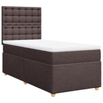 vidaXL Sommier à lattes de lit avec matelas Marron foncé 90x190 cm