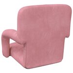 vidaXL Fauteuil de sol ajustable Rose Velours