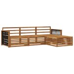 vidaXL Ensemble de canapés d'extérieur Naturel 249 x 162 5 x 73 cm