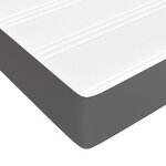 vidaXL Matelas de lit à ressorts ensachés Gris 90x190x20 cm Similicuir