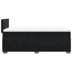 vidaXL Sommier à lattes de lit avec matelas noir simple velours