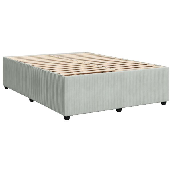 vidaXL Cadre de lit Gris clair 140x200 cm Velours