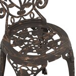 Set de Bistro de Jardin 3 Pièces en Aluminium Couleur Bronze