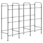 vidaXL Étagère de rangement pour 9 caisses Argenté 145x33x116 cm Acier