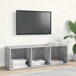 vidaXL Bibliothèque/Meuble TV Gris béton 36x30x114cm Bois d’ingénierie