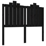 vidaXL Tête de lit Noir 126x4x110 cm Bois massif de pin
