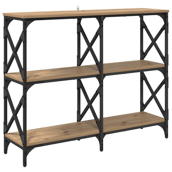 vidaXL Table console Chêne artisanal 100 x 28 x 80 5 cm