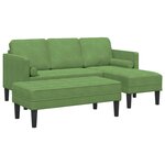 vidaXL Ensemble de Canapés avec coussin 2 Pièces Vert clair Polyester